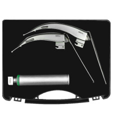 Ларингоскоп Макинтош, набор из 2-х клинков изогнутых с подвижным концом, волоконнооптические