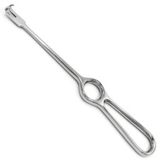 Крючок хирургический Кохера, острый, 2 зубца, 220 мм