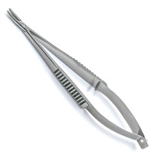 Иглодержатель глазной Кастровьехо, вертикально-изогнутый, 125 мм