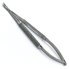 Иглодержатель глазной Кастровьехо, вертикально-изогнутый, 160 мм