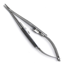 Иглодержатель глазной Кастровьехо, с фиксатором, прямой, 140 мм