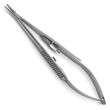 Иглодержатель глазной Кастровьехо, с фиксатором, прямой, 160 мм