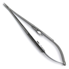 Иглодержатель глазной Кастровьехо, с фиксатором, прямой, 180 мм