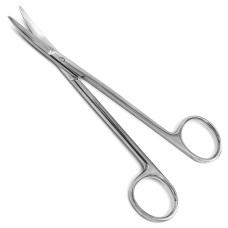 Ножницы анатомические, изогнутые, тупоконечные, трехгранные лезвия, 140 мм