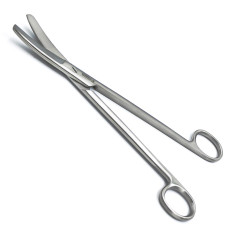 Ножницы Симса, вертикально-изогнутые, тупоконечные, 230 мм