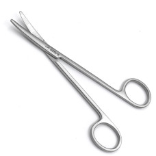 Ножиці за Метценбаумом зігнуті тупокінцеві, 145 мм