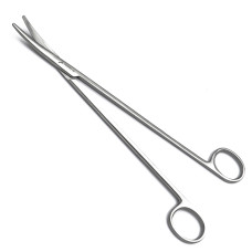 Ножиці за Метценбаумом зігнуті тупокінцеві, 250 мм