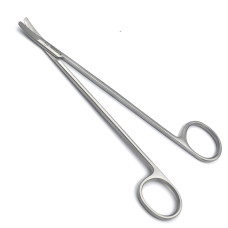 Ножницы сосудистые, вертикально-изогнутые, тупоконечные, 160 мм