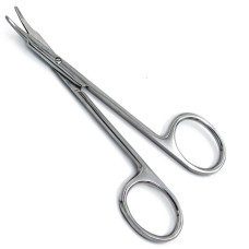 Офтальмологические ножницы Стивенса, изогнутые, остроконечные, 110 мм