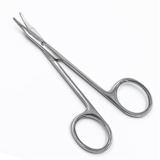 Ножницы офтальмологические, изогнутые, тупоконечные, 113 мм.