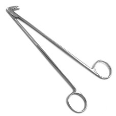 Ножницы сосудистые, горизонтально-изогнутые, 125⁰, остроконечные, 180 мм