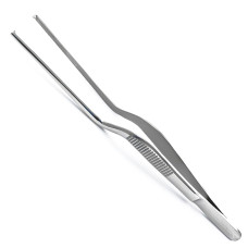 Пинцет хирургический ушной, штыкообразный, 1/2 зуба, 140 мм