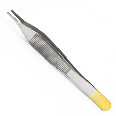 Пинцет анатомический Адсона, с покрытием ручек карбидом титана, 125 мм х 0,8 мм