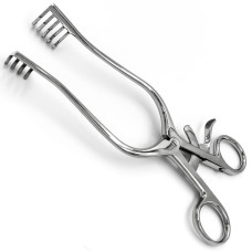 Ранорасширитель тупой с кремальерой, 5х4 зубца, 200 мм