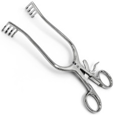 Ранорасширитель тупой с кремальерой, 4х4 зубца, 200 мм