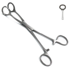 Языкодержатель, прямой, с кремальеркой, окончатый,170 мм