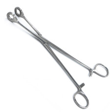 Щипцы геморроидальные по Дуайену, прямые, окончатые, с кремальерой, 215 мм