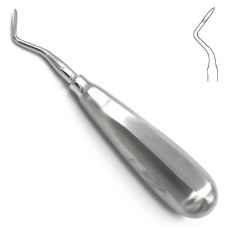 Элеватор зубной, угловой, левый, № 17 двойной изгиб, 2,5 мм