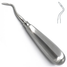 Элеватор зубной, угловой, правый, № 16 двойной изгиб, 2,5 мм
