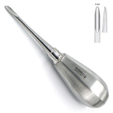 Элеватор апикальный зубной, прямой, 4 мм