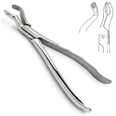 Щипцы для удаления третьих моляров верхней челюсти № 67, типа Щ-184-А, анатомические ручки