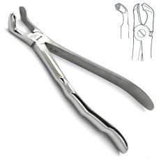 Щипцы для удаления третьих моляров нижней челюсти № 79, типа Щ-185-А, анатомические ручки