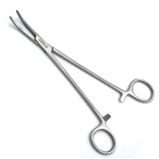 Зажим кровоостанавливающий Адсона, изогнутый, 180 мм