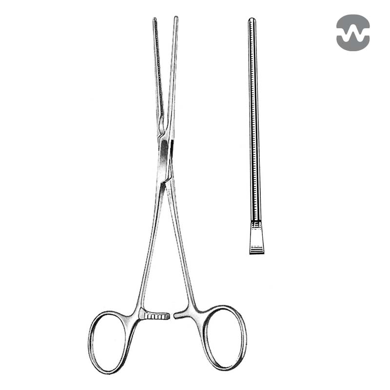 Зажим атравматический Кастанеда (Castaneda), прямой, 12,5 см