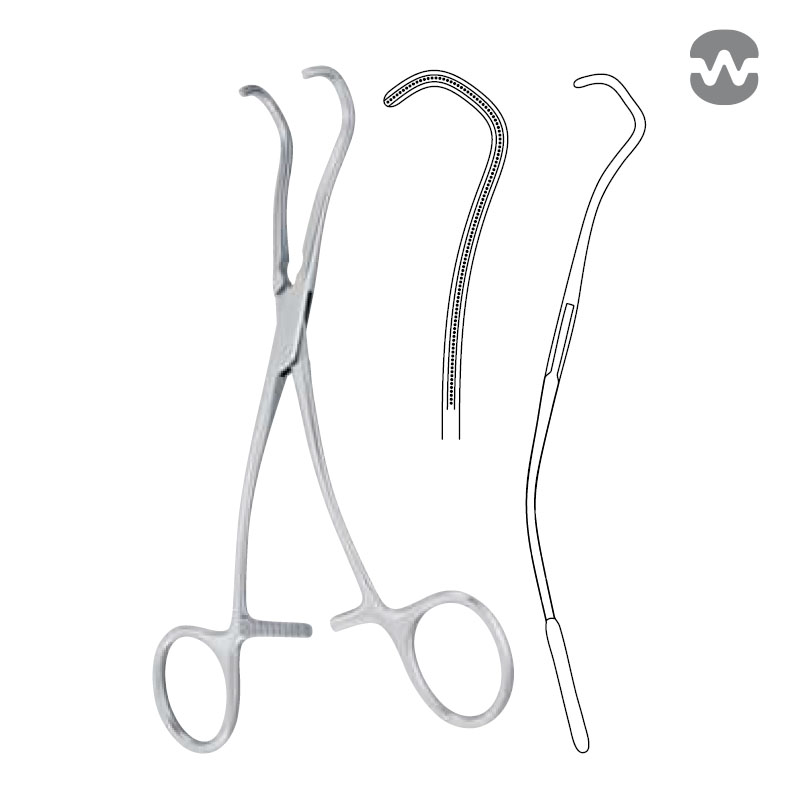 Зажим атравматический Дерра (Derra), 16 см