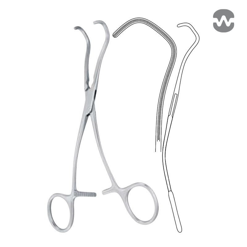 Зажим атравматический Дерра (Derra), 17,5 см