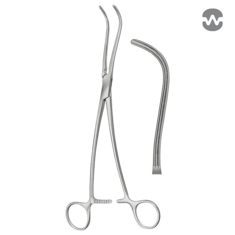 Зажим атравматический Харкен (Harken), изогнутый, 24,5 см