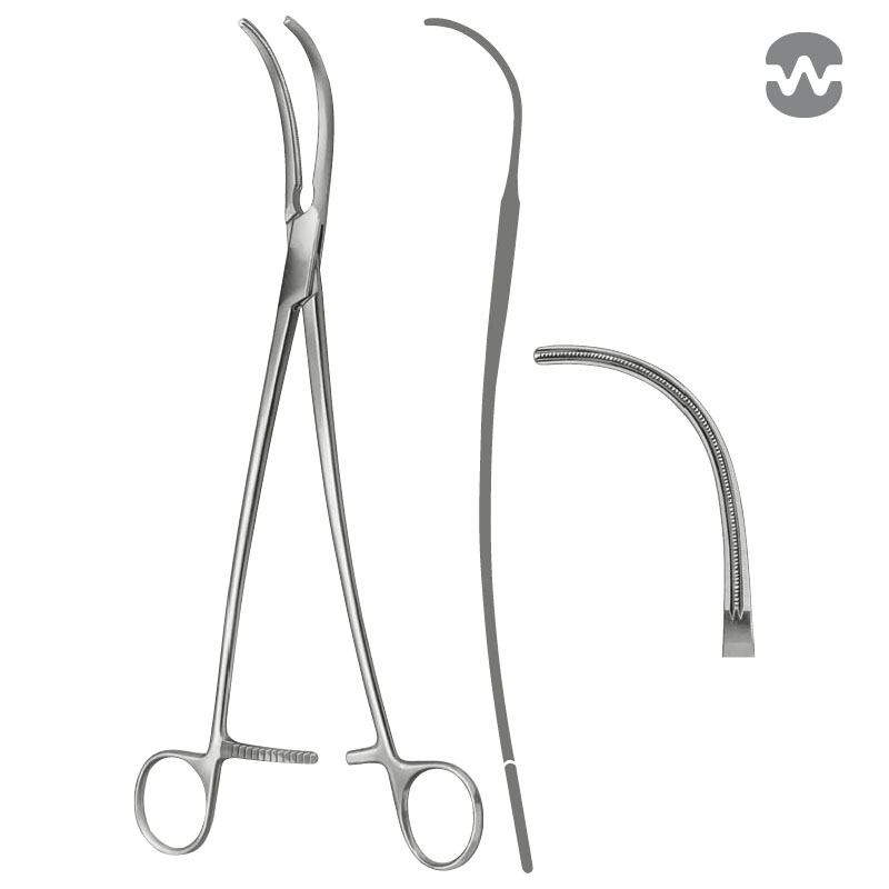 Зажим атравматический ДеБейки-Бансон (DeBakey-Bahnson), изогнутый, 23,5 см