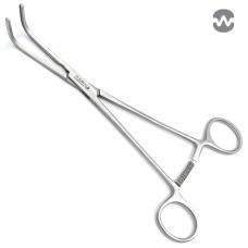 Зажим атравматический ДеБейки-МакКуиг-Микстер, изогнутый, 215 мм