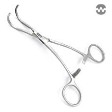 Зажим атравматический ДеБейки, изогнутый по радиусу, 155 мм