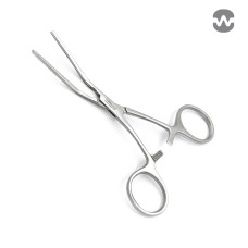 Зажим атравматический Кастанеда, изогнутый 30°, 120 мм