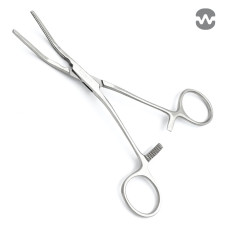 Зажим атравматический ДеБейки-Кули, изогнутый 30°, 160 мм