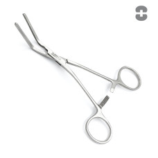 Зажим атравматический Кули, изогнутый 60°, 155 мм