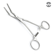 Зажим атравматический ДеБейки-Кули, изогнутый 60°, 160 мм