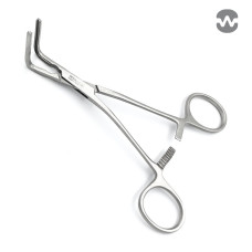 Зажим атравматический ДеБейки-Кули, изогнутый 90°, 150 мм