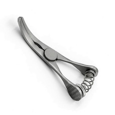 Зажим сосудистый бульдог вертикально-изогнутый, 65 мм