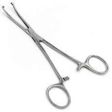 Зажим Кохер изогнутый, 1/2 зуба, 160 мм, №2